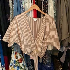 Topshop Faux Wrap Top